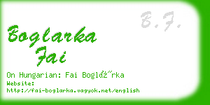 boglarka fai business card